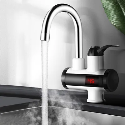 Produktbild von Küchenarmatur Durchlauferhitzer Badarmatur 3000W 220V LED-Anzeige Elektronische Warmwasser Wasserhahn