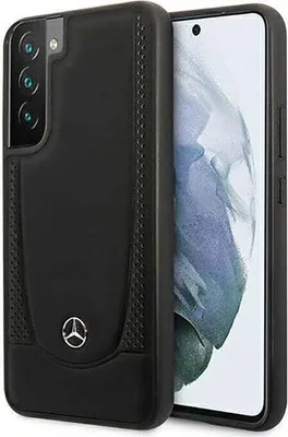 Obrázok produktu pre Puzdro na mobilný telefón Mercedes Samsung Galaxy S22 Plus Hardcase Cover z pravej kože Black