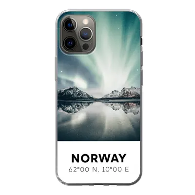 Produktbild von MuchoWow® Handyhülle Schutzhülle Hülle für iPhone 13 Pro Norwegen - Nordlichter - See Silikon Softcase Handy Hülle - Handy-Tasche