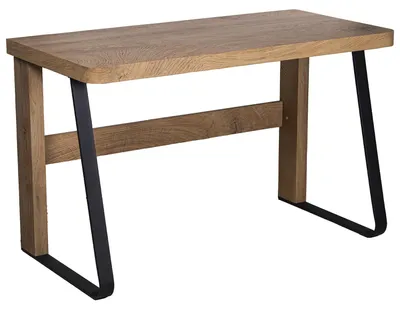 Schreibtisch Metall/MDF, Natur & Schwarz, 120x60x75 cm