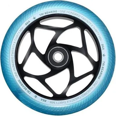 Produktbild von Stunt Scooter Räder - Tri-Lager - Schwarz/Türkis - 120 mm x 30 mm - Blunt Scooters