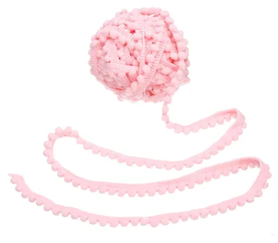 Pomponband 8 Yards, hellrosa, 5 mm Punkte, 10 mm breit