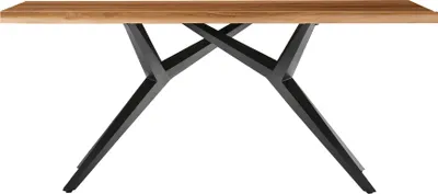 Produktbild von SIT Möbel Esszimmertisch aus Teak-Holz 240 cm | Platte 50 mm natur | Gestell Metall antikschwarz | B 240 x T 100 x H 73 cm | 15513-11 | Serie TABLES & CO