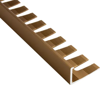 Produktbild von Alu L-Profil biegbar Fliesenschiene Schiene gold L270cm 10mm matt