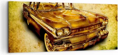 Produktbild von Bild auf Leinwand - Leinwandbild - Auto klassisch Limousine Geschwindigkeit - 120x50cm - Wand Bild - Wanddeko - Leinwanddruck - Bilder - Kunstdruck - Leinwand bilder - Wandkunst - AB120x50-0526