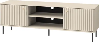 Produktbild von Marmex Möbel Sophie 06 Fernsehschrank, TV-Board, Low-Board, Kaschmirfarben, Soft-Close-System, auf Möbelbeinen, elegant für das Wohnzimmer
