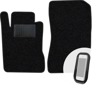 Produktbild von moto-MOLTICO Vorne Fußmatten Auto Velours Autoteppiche Schwarz Automatten Set 2-teilig passend für Mercedes-Benz CLS W219 2004-2010