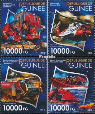 Produktbild von Briefmarken Guinea 2015 Mi 11468-11471 (kompl. Ausgabe) postfrisch Sondertransport