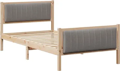 Obrázek produktu pro vidaXL Rám postele hnědý a šedý 100 x 200 cm z masivního borovicového dřeva