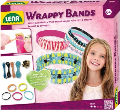 Zdjęcie produktu dla Lena Wrappy Bands, Zestaw do robienia bransoletek dla dzieci, 6 lat(a), Wielobarwny