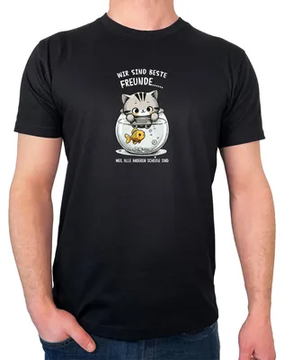 Produktbild von Huuraa Herren T-Shirt Beste Freunde Weil alle anderen scheiße sind. 3XL Black Bio Baumwolle Fairtrade Herrenshirt Geschenkidee