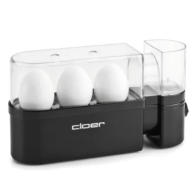 Zdjęcie produktu dla Cloer 6020, 3 jaj., Plastik, Czarny, 300 W, 230 V, 65 mm