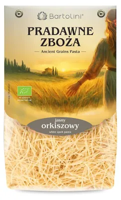 MAKARON (ORKISZOWY JASNY) KRAJANKA BIO 250 g - BARTOLINI (PRADAWNE ZBOŻA)