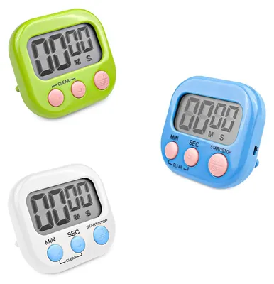 Productafbeelding van 3-Stuks Digitale Keukentimer met 3 Kleuren