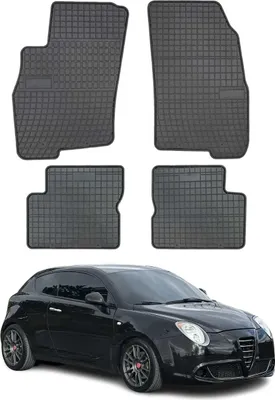 Immagine prodotto di 2008-2018 Alfa Romeo Mito Fußmatten Gummi Schwarz 4 tlg