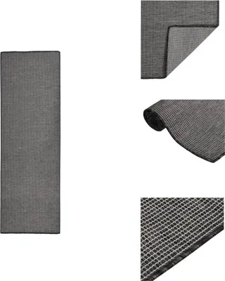 Zdjęcie produktu dla vidaXL Dywanik zewnętrzny o płaskim splocie 80x250 cm szary - Dywany