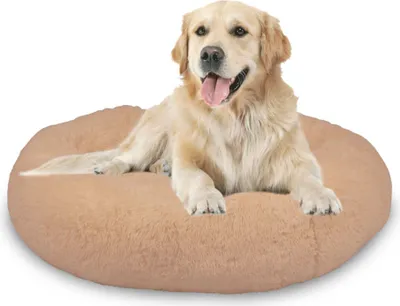 Produktbild von Peaceful Pooch L – flauschiges, orthopädisches Hundebett - 94cm Durchmesser