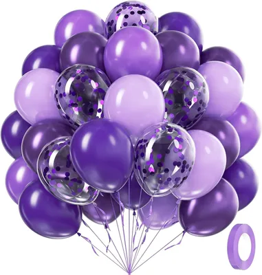 60 lila Luftballons, 30 cm, Latex, für Feste