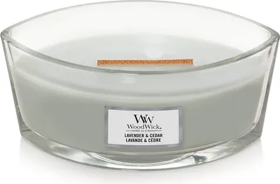 Image de Woodwick Bougie parfumée Lavande & Cèdre 453,6 g