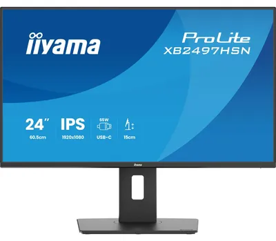 Immagine prodotto di iiyama ProLite XB2497HSN-B1, 60,5 cm (23,8"), 1920 x 1080 pixel, Full HD, LED, 1 ms, nero