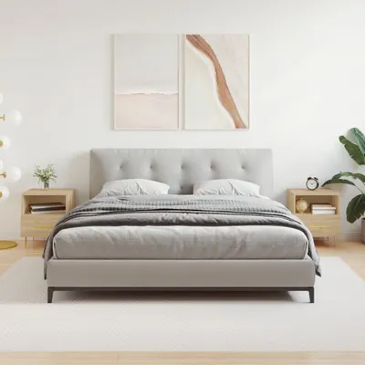 Produktbild von vidaXL Nachttische 2 Stk. Sonoma Eiche 40x35x47,5 cm Holzwerkstoff - Nachttisch - Nachttische - Schrank - Nachtschrank