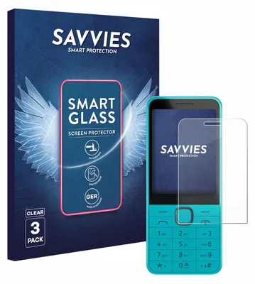 Produktbild von 3x Savvies Schutzglas Folie für Nokia 235 4G (2024) 9H Panzer Schutzfolie Glas Displayschutz klar transparent