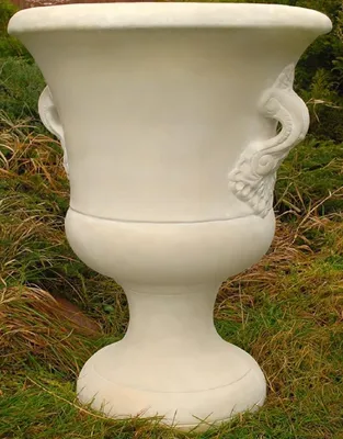 Obrázok produktu pre Casa Padrino Barokná záhradná dekorácia kvetináč pieskovej farby Ø 54 x v. 77 cm - Nádherný kvetináč v barokovom štýle - Barokové doplnky pre záhradu a terasu