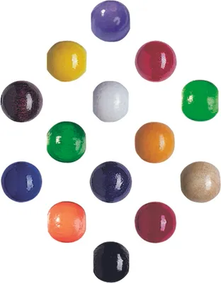 Produktbild von Holzperlen 12mm VE=5x30 Stück bunt sortiert