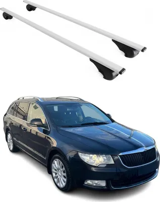 Obrázok produktu pre Priečne strešné nosiče pre Škoda Superb 2008–2015 kombi, strieborné