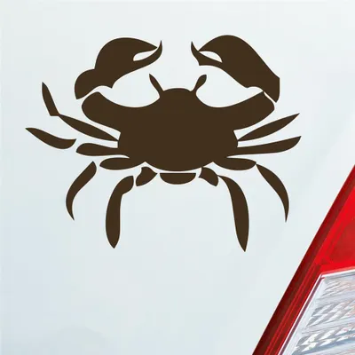 Produktbild von Auto Aufkleber Sternzeichen Krebs Crab Tier Motorrad KFZ Roller 10x8 cm Braun Sticker Heckscheibenaufkleber