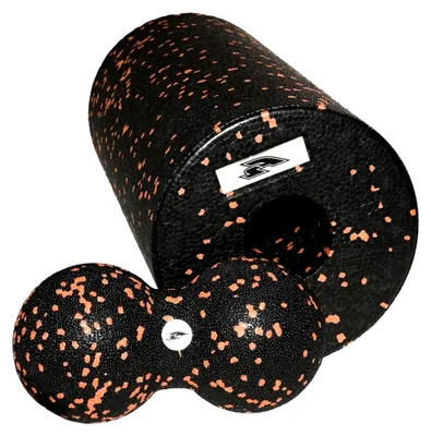 Produktbild von Set Faszienmassage Rolle mit Doppelball für Faszientraining und Massage für Damen und Herren