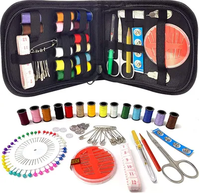 Imagen del producto de Kit de costura AIORBER de 98 piezas, fabricado con materiales de alta calidad, versátil y adecuado para coser tanto en casa como de viaje, color