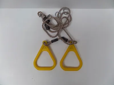 Image de Jeu d'anneaux plastiques 210x165 mm pp corde jaune - Hermic