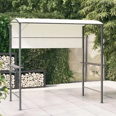 Produktbild von Pavillon mit Dach Pergola Sonnenschutz Gartenzelt Gartenpavillion für Überdachung Terrasse Garten 220x110x200 cm Creme