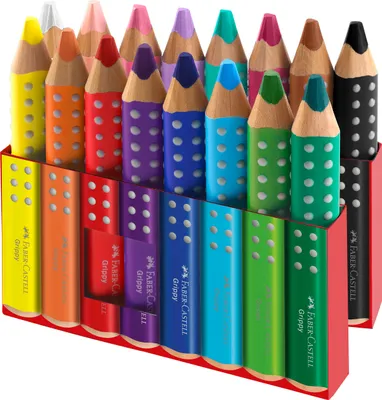 Produktbild von Faber-Castell 110645, Schwarz, Blau, Braun, Grün, Hellblau, Hellgrün, Hellrosa, Orange, Pink, Violett, Rot, Rose,..., 16 Stück(e)