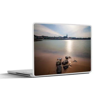 Produktbild von MuchoWow® Laptop Aufkleber Sticker Cover Nijmegen - Wasser - Steine 31x22.5 cm - Laptop-Deko