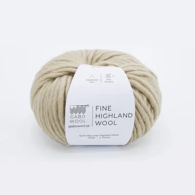 Obrázek produktu pro Gabo Wool 100% peruánská vlna Highland, super objemná, pískové barvy