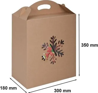 Produktbild von Faltbare Weihnachtsgeschenkbox 300 x 180 x 350 (ÖKO-STERN)