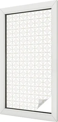 Obrázok produktu pre Vitrážová fólia na okno - 100x100 cm - vitrážový vzor - nepriehľadná dekoratívna fólia na ochranu súkromia - samolepiaca, ochrana proti UV žiareniu - geometrické vzory