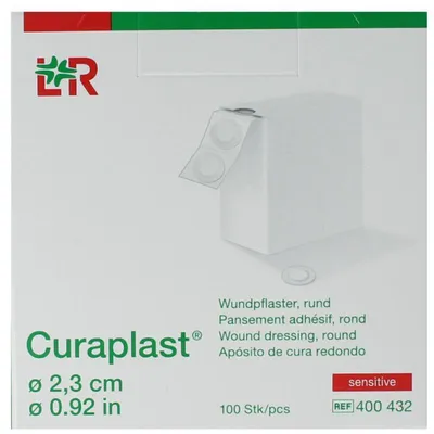 Productafbeelding van Curaplast Sensitive Wondpleister rond 2.3cm (100 stuks)