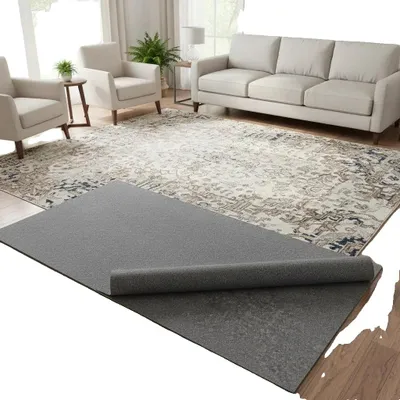 Productafbeelding van Antislip vloermat, duurzaam vliesmateriaal, legergroen