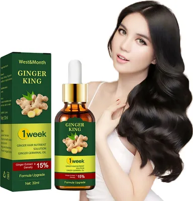 Produktbild von 30ml Haarwuchs Serum, 7 Tage Ingwer Haarwachstum ätherisches Öl Anti Haarausfall, regeneriert und stärkt das Haar