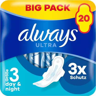 Obrázek produktu pro always 8006540732502 always Binden Ultra Day & Night mit Flügeln, 20 St.