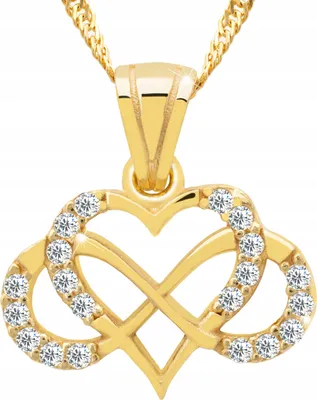 Immagine prodotto di Collana in oro con ciondolo a forma di cuore, amore del cuore, ARGENTO 925