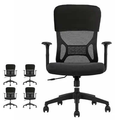 Stuhlbezüge für Rückenlehnen, 4er-Set, elastisch, schwarz, 28x48 cm