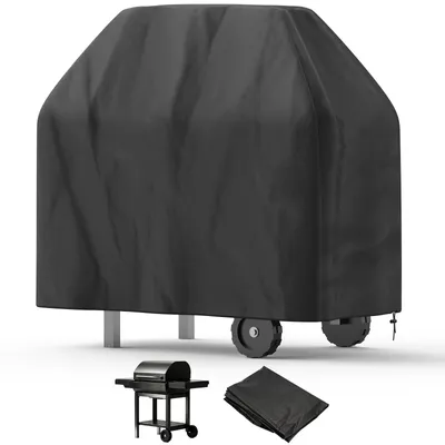 Produktbild von Grill Schutzhülle 122 x 56 x 107 cm, regendichte Allwetter-Abdeckhaube aus 210D Oxford, UV-beständig, staubdicht und winddicht für Garten & Terrasse