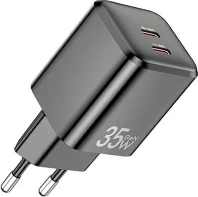 Zdjęcie produktu dla Awei Ład. Siec. Pd65-Eu 35W2X Usb-C Czarna/Black Gan