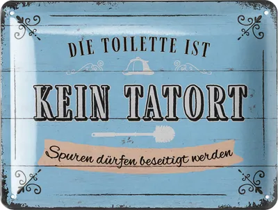 Produktbild von LANOLU Retro Blechschild Toilettenschild lustig, lustige WC Schilder Vintage Deko Gäste WC Schild, Bad Bilder, Badezimmer Türschilder 15x20