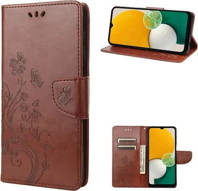 Produktbild von König Design Hülle kompatibel mit Kunstleder Handyhülle - Handy Case Braun