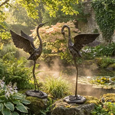 Produktbild von abc HOME | Gartenfigur Kraniche | 2er Set